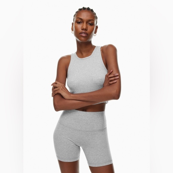 Aritzia Tna Hold It Atmosphere High Rise Bike Shorts in Grey Size XS - Picture 1 of 14